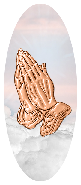 DA18 103 PK (Copper Praying Hands) PROOF